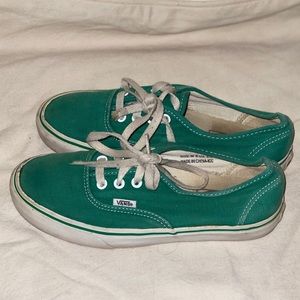Green Lace Up Vans